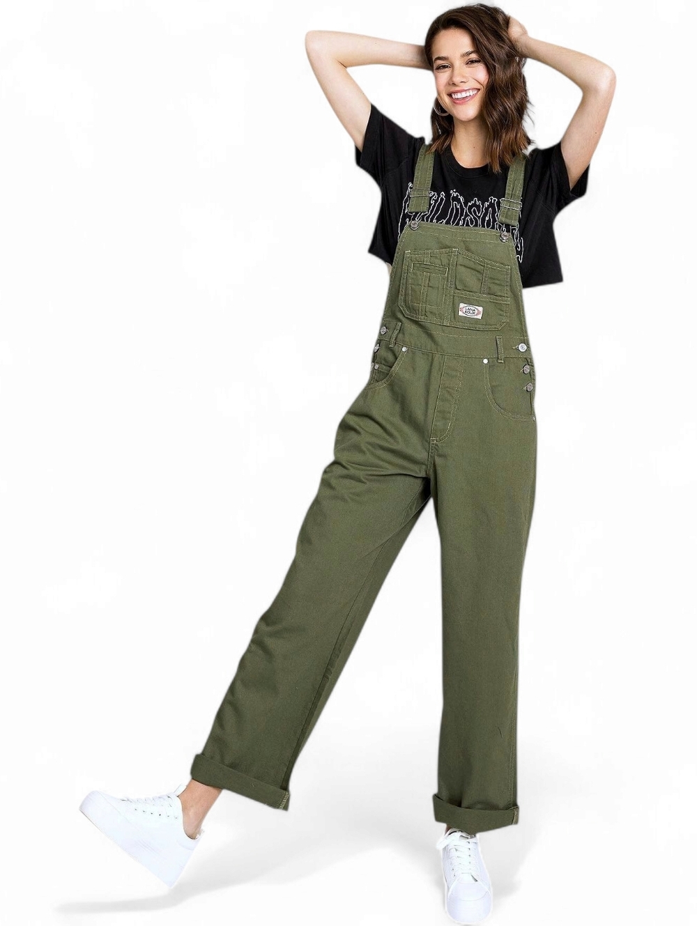 NWOT Lana Roux 90s Retro Dungaree Utility Twill Overalls